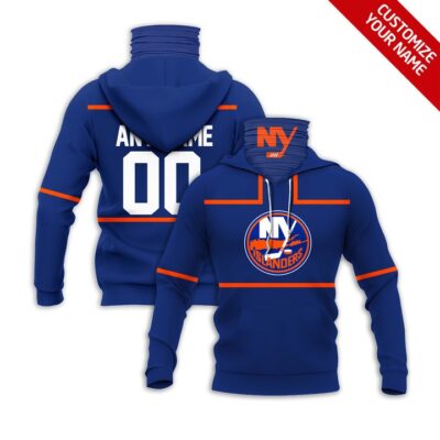 New York Islanders Nhl Ice Hockey Team Logo Blue Jersey Style Custom Number Name For Islanders Fans Gaiter Hoodie GH0355