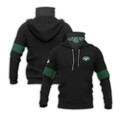 New York Jets Nfl America Football Logo 3D Black Jersey Style Gift For Jets Fans Gaiter Hoodie GH0968