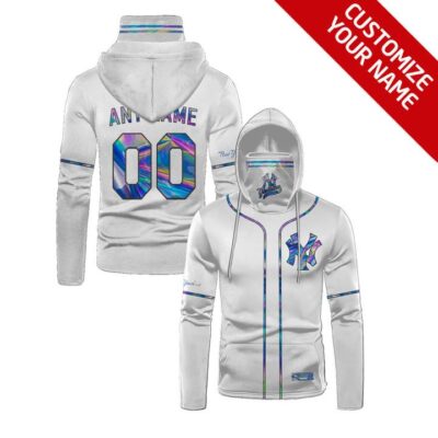 New York Yankees Mlb Baseball Team White Personalized Number Name Jersey Style Gift For Yankees Fans Gaiter Hoodie GH0917