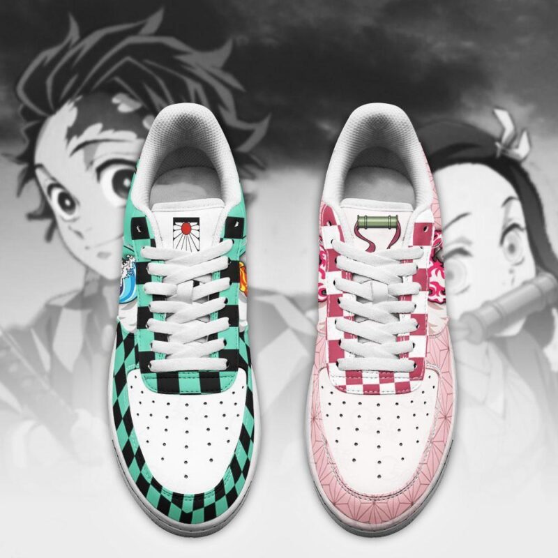 Nezuko and Tanjiro Air Force 1 Sneakers Custom Skill Demon Slayer Shoes 1