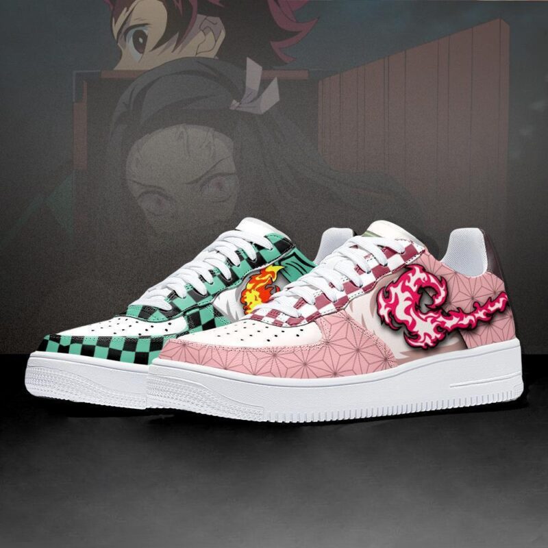 Nezuko and Tanjiro Air Force 1 Sneakers Custom Skill Demon Slayer Shoes 2