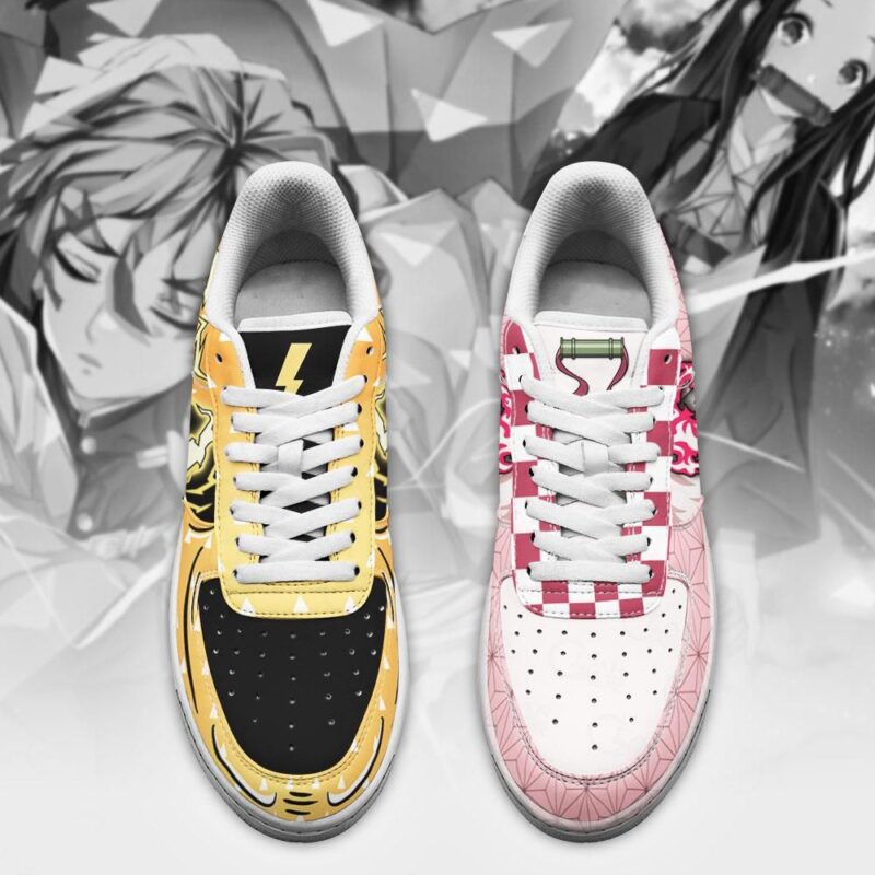 Nezuko and Zenitsu Air Force 1 Sneakers Custom Skill Demon Slayer Shoes 1