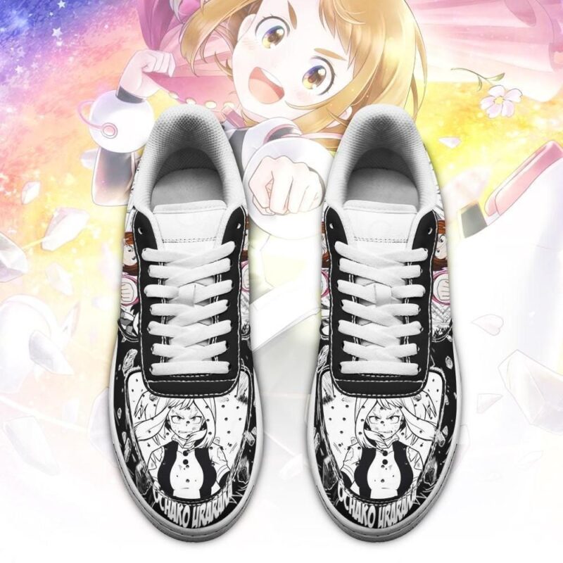 Ochako Uraraka Sneakers Custom My Hero Academia Anime Shoes Fan Gift Air Force 1 Sneakers 1
