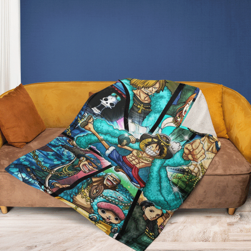 One Piece Anime All Characters Ver3 Gift For Fan Comfy Sofa Throw Blanket Gift 2