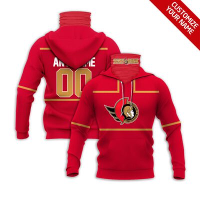 Ottawa Senators Nhl Ice Hockey Team Logo Red Jersey Style Custom Number Name For Senators Fans Gaiter Hoodie GH0464