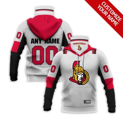 Ottawa Senators Nhl Ice Hockey Team Logo White Jersey Style Custom Number Name For Senators Fans Gaiter Hoodie GH0431