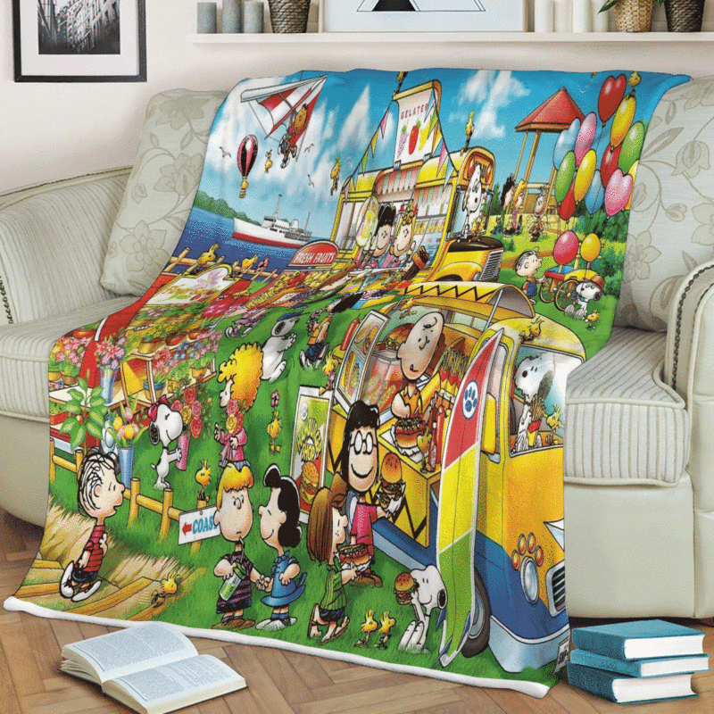 Party Snoopy Charlie Brown The Peanuts Cartoon Gift Lover Comfy Sofa Throw Blanket Gift 2 1
