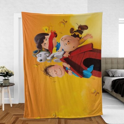 Peanuts All Characters Gift For Fan, Snoopy Charlie Brown Woodstock Pig Pen 2 Comfy Sofa Throw Blanket Gift 1 Snoopy Charlie Brown Woodstock Pig Pen 2 Comfy Sofa Throw Blanket Gift