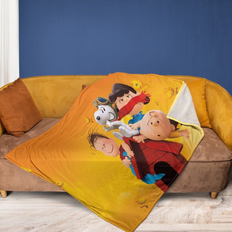 Peanuts All Characters Gift For Fan Snoopy Charlie Brown Woodstock Pig Pen 2 Comfy Sofa Throw Blanket Gift 2