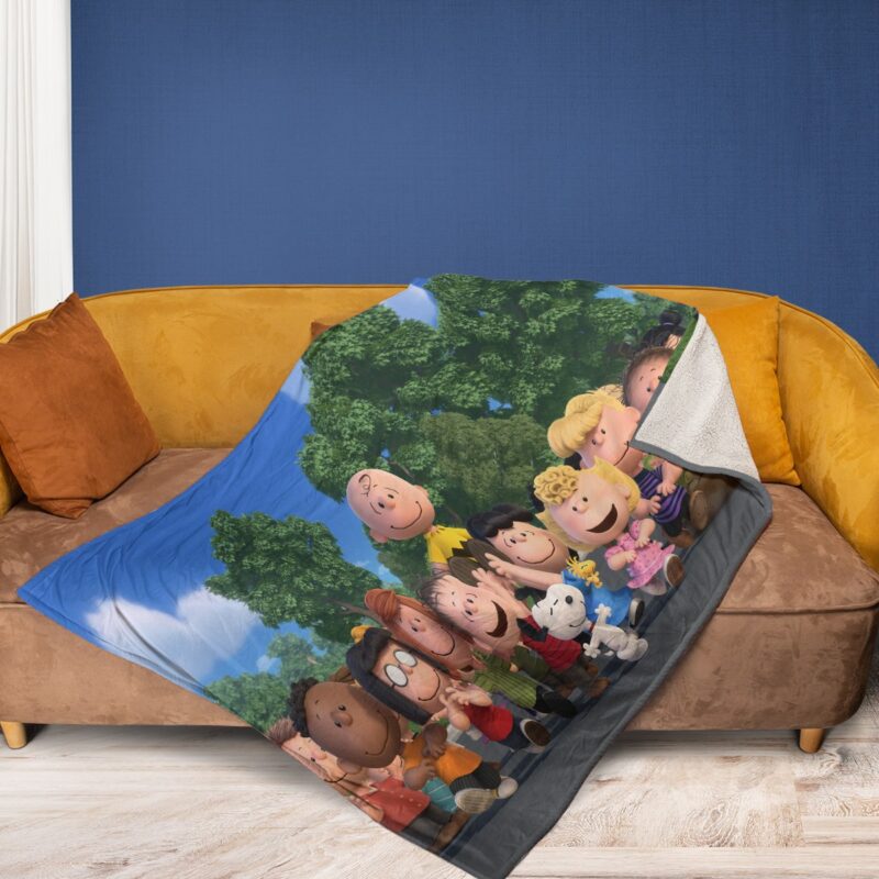 Peanuts All Characters Gift For Fan Snoopy Charlie Brown Woodstock Pig Pen Comfy Sofa Throw Blanket Gift 2