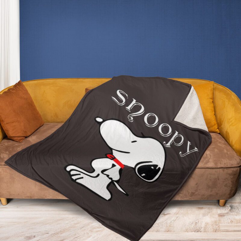 Peanuts Snoopy Sleep Funny Snoopy Gift For Fan Comfy Sofa Throw Blanket Gift 2