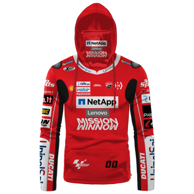 Personalized Ducati Corse Motogp Racing Team Gaiter Hoodie 729 1