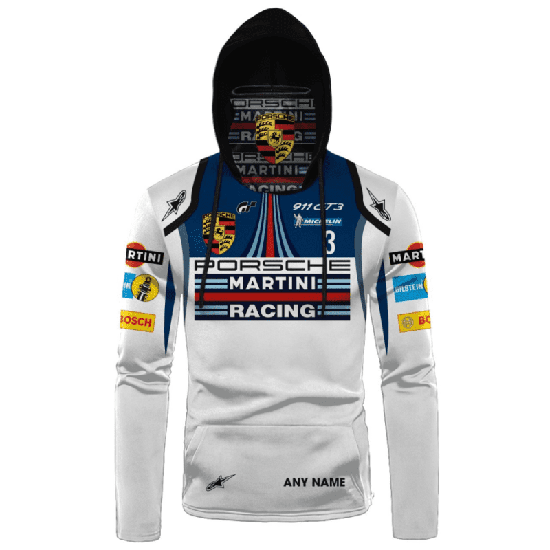 Personalized Porsche Martini Racing Gaiter Hoodie 752 1