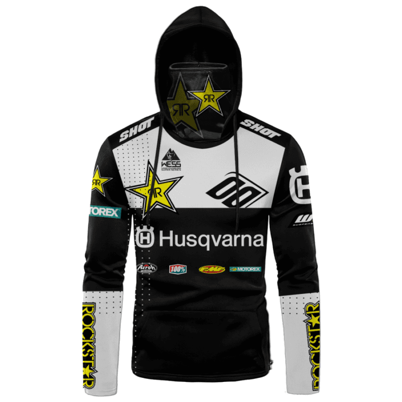Personalized Rockstar Energy Husqvarna Factory Racing Team Gaiter Hoodie 733 1