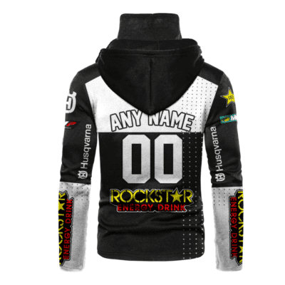 Personalized Rockstar Energy Husqvarna Factory Racing Team Gaiter Hoodie 733 2