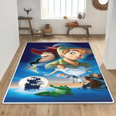 Peter Pan Area Rug Living Room, Peter Pan and James Hook Rug Floor Decor 1 Peter Pan and James Hook Rug Floor Decor