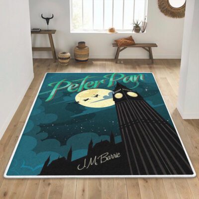 Peter Pan Movies Gifts Lover Area Rug Living Room, Peter Pan Collection Fan Rug Floor Decor 1 Peter Pan Collection Fan Rug Floor Decor