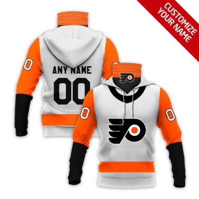 Philadelphia Flyers #00 Nhl Team White Jersey Style Custom Number Name For Philadelphia Flyers Fans Gaiter Hoodie GH0549