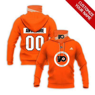 Philadelphia Flyers Nhl Ice Hockey Team Logo Orange Jersey Style Custom Number Name For Flyers Fans Gaiter Hoodie GH0308