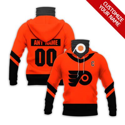 Philadelphia Flyers Nhl Ice Hockey Team Orange Logo Jersey Style Custom Number Name For Flyers Fans Gaiter Hoodie GH0591