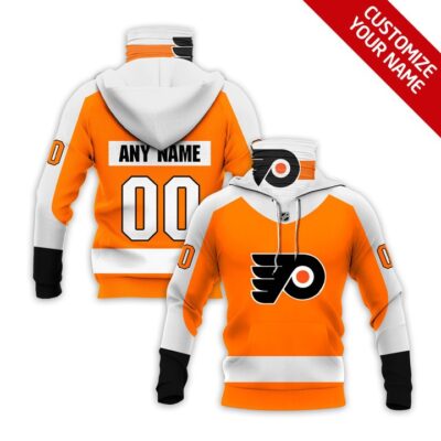 Philadelphia Flyers Nhl Team Orange Jersey Style Custom Number Name For Flyers Fans Gaiter Hoodie GH0886