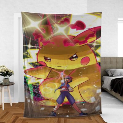 Pikachu Satoshi Pokemon Gift, Pikachu Satoshi Pokemon Gift For Fan Comfy Sofa Throw Blanket Gift 1 Pikachu Satoshi Pokemon Gift For Fan Comfy Sofa Throw Blanket Gift