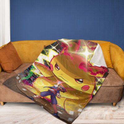 Pikachu Satoshi Pokemon Gift, Pikachu Satoshi Pokemon Gift For Fan Comfy Sofa Throw Blanket Gift 2 Pikachu Satoshi Pokemon Gift Pikachu Satoshi Pokemon Gift For Fan Comfy Sofa Throw Blanket Gift 2