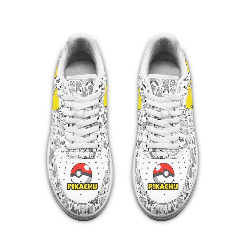 Pikachu Sneakers Pokemon Shoes Fan Gift Idea Air Force 1 Sneakers 1
