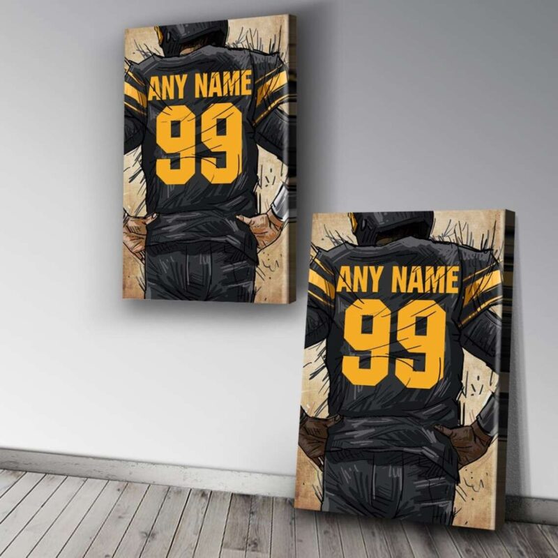 Pittsburgh Jersey Art-American Football Custom Personalized Canvas Print Basketball Fan