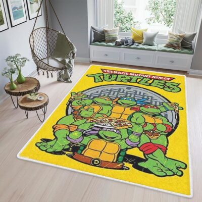 Pizza Teenage Mutant Ninja Turtles Movies 123 Christmas Gift For lover Area Rug Living Room,Ninja Turtles Rug Floor Decor