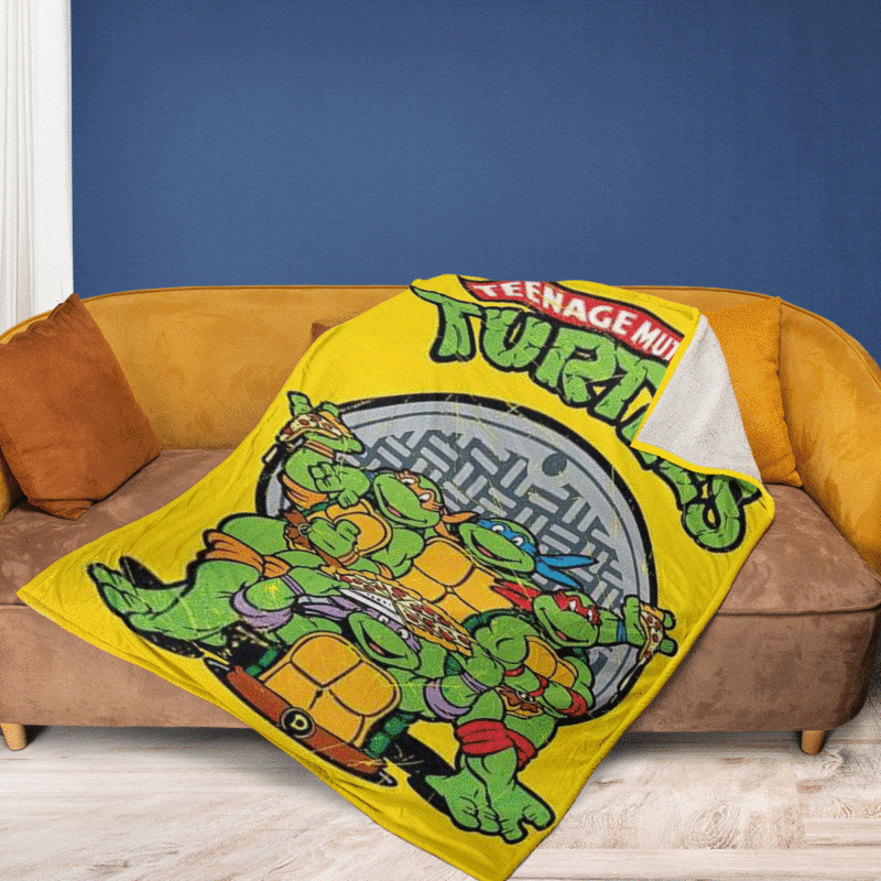 Pizza Teenage Mutant Ninja Turtles Movies Christmas GiftNinja Turtles Gift For Fan Comfy Sofa Throw Blanket Gift 2