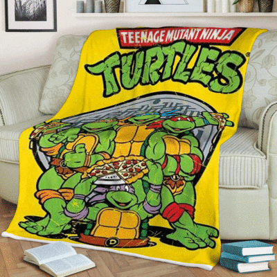 Pizza Teenage Mutant Ninja Turtles Movies Christmas Gift,Ninja Turtles Gift For Fan Comfy Sofa Throw Blanket Gift
