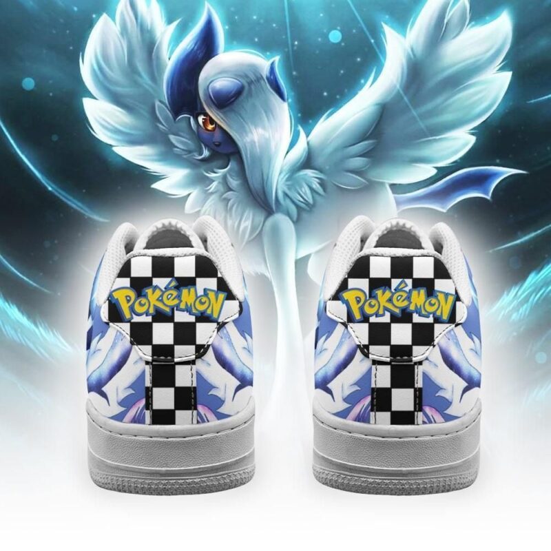 Poke Absol Sneakers Checkerboard Custom Pokemon Shoes Air Force 1 Sneakers 2