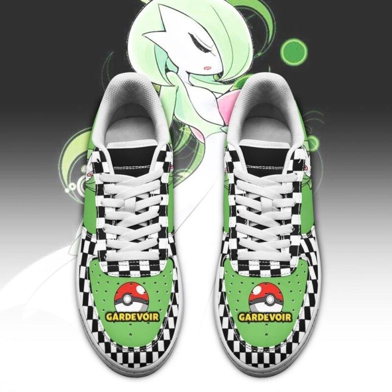 Poke Gardevoir Sneakers Checkerboard Custom Pokemon Shoes Air Force 1 Sneakers 1