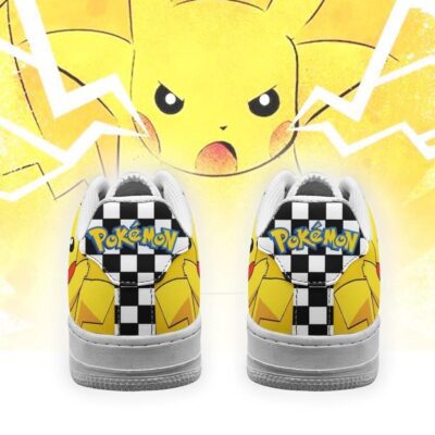 Poke Pikachu Sneakers Checkerboard Custom Pokemon Shoes Air Force 1 Sneakers 2 Poke Pikachu Sneakers Checkerboard Custom Pokemon Shoes Air Force 1 Sneakers 2