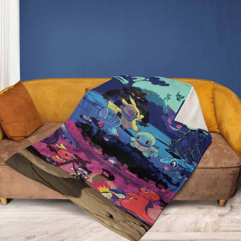 Pokemon Mystery Dungeon Games Christmas Gifts LoverPokemon Gift For Fan Comfy Sofa Throw Blanket Gift 2