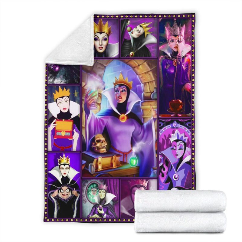 Purple Evil Queen Villain Snow White Blanket Disney Inspired Soft Cozy Comfy Throw Fleece Comfy Sofa Throw Blanket 3