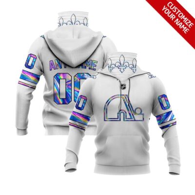 Quebec Nordiques Nhl Hockey Team White Jersey Style Personalized Number Name Gift For Nordiques And Hockey Fans Gaiter Hoodie GH0494