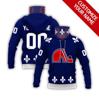Quebec Nordiques Nhl Ice Hockey Team Logo Navy Jersey Style Custom Number Name For Nordiques Fans Gaiter Hoodie GH0384
