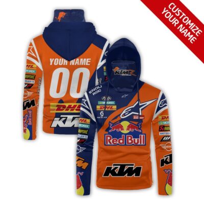 Red Bull Ktm Racing Team Alpinestars Personalized Custom Number Name For Red Bull Alpinestars Fans Gaiter Hoodie GH0484