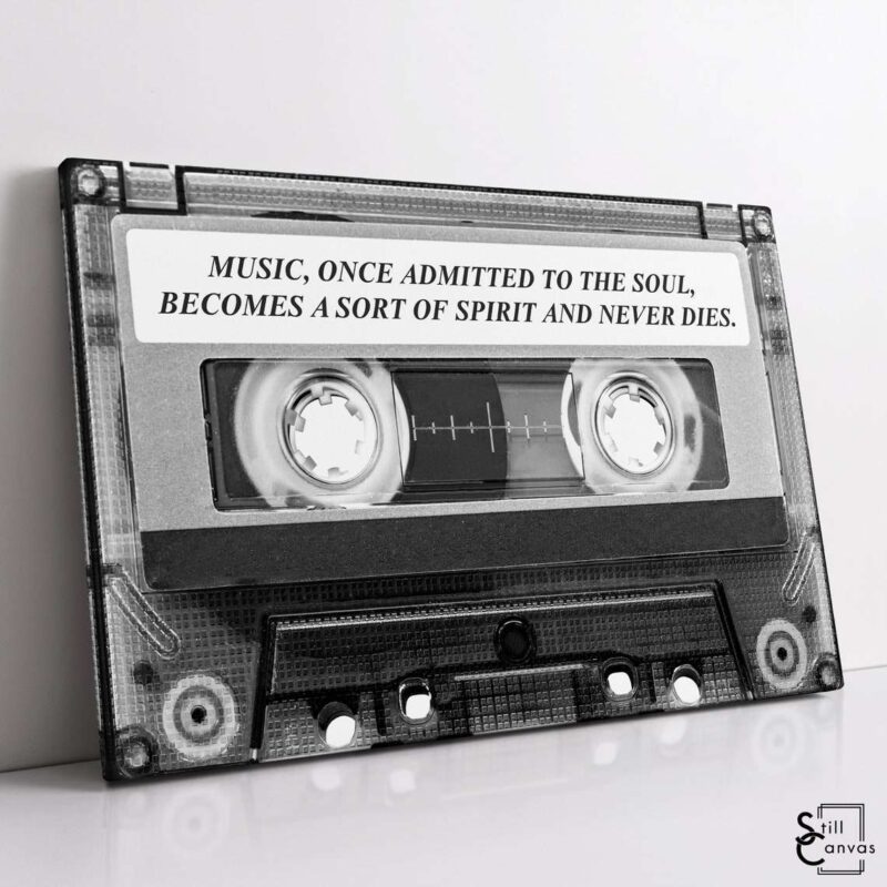 Once Admitted To The Soul" Cassette Tape Wall Art Framed Canvas Poster Print
