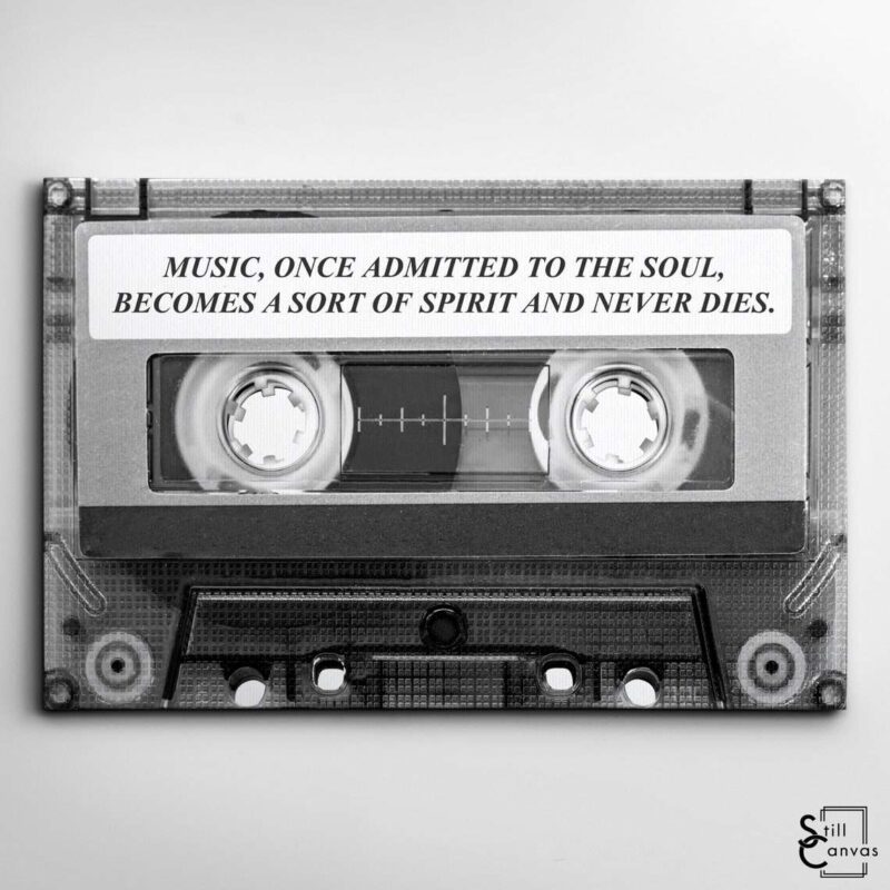 Retro Canvas Art Music Once Admitted To The Soul Cassette Tape Wall Art Framed Canvas Poster Print 2