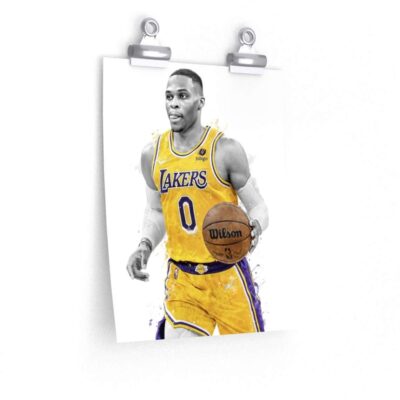 Russell Westbrook Los Angeles Poster, Canvas, Basketball Print, Sports Wall Art 2 Basketball Print