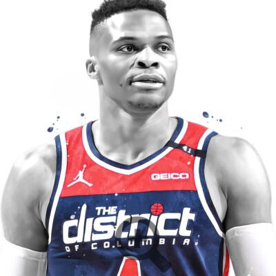 Russell Westbrook Washington Poster, Canvas, Basketball Print, Sports Wall Art 1 Canvas
