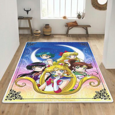 Sailor Moon Manga Gift Lover Area Rug Living Room,Sailor Moon Manga Gift For Fan Rug Floor Decor 1 Sailor Moon Manga Gift For Fan Rug Floor Decor
