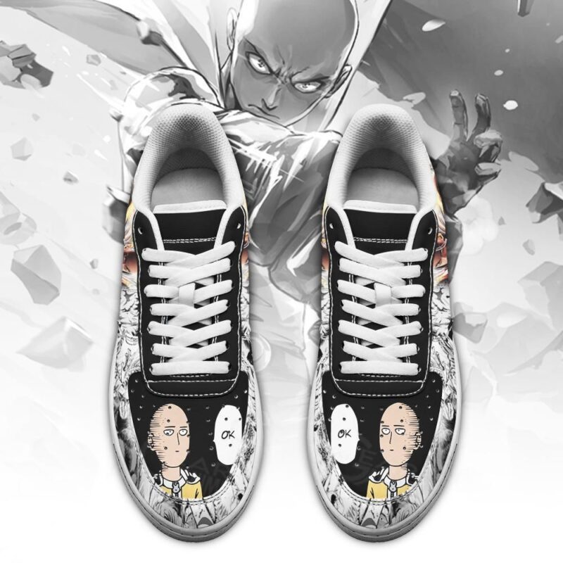 Saitama One Punch Man Sneakers Anime Custom Shoes Air Force 1 Sneakers 1