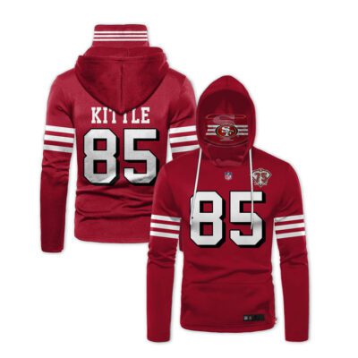 San Francisco 49Ers George Kittle #85 Nfl 3D Red Jersey Style Gift For 49Ers Fans Gaiter Hoodie GH1001
