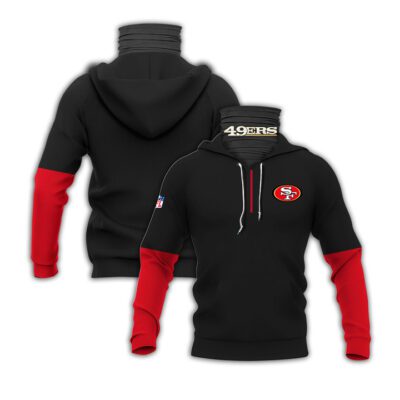 San Francisco 49Ers Nfl American Football Team Logo 3D Black Jersey Style Gift For 49Ers Fans Gaiter Hoodie GH0824