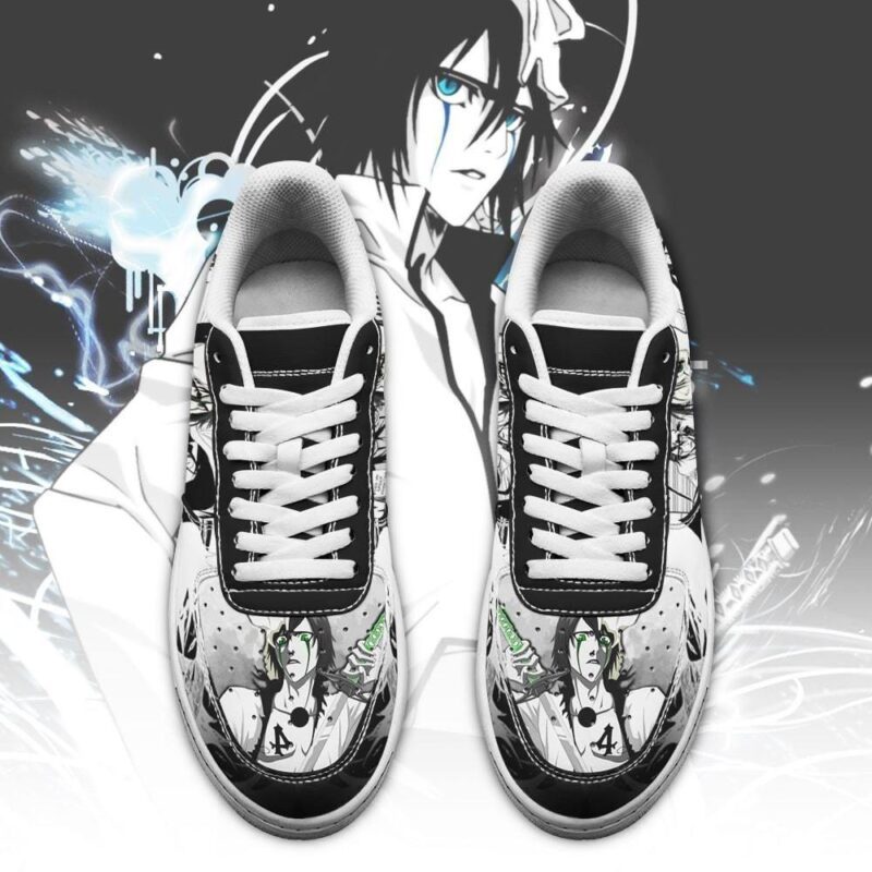 Schiffer Ulquiorra Sneakers Bleach Anime Shoes Fan Gift Idea Air Force 1 Sneakers 1