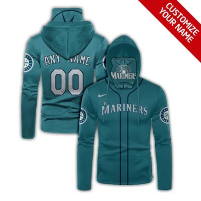 Seattle Mariners Mlb Baseball Team Northwest Green Jersey Style Custom Number Name For Mariners Fans Gaiter Hoodie GH0596